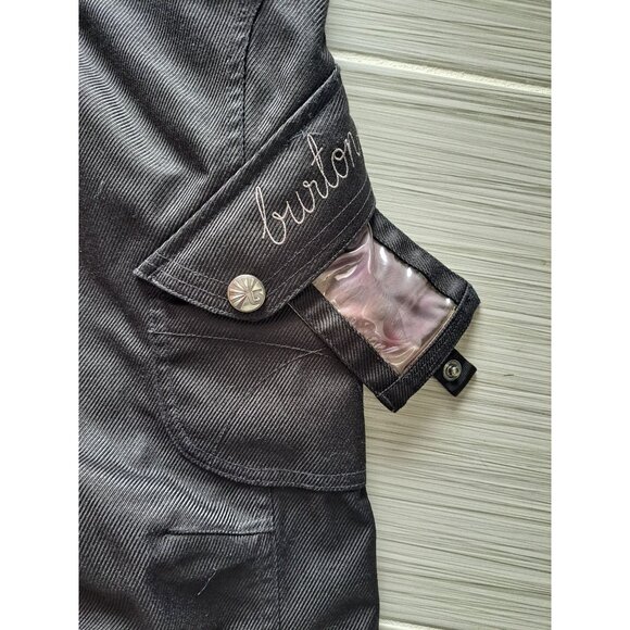 Burton Women's Medium Black Cargo Ski Snowboard Pants Waterproof Adjustable - Picture 3 of 11